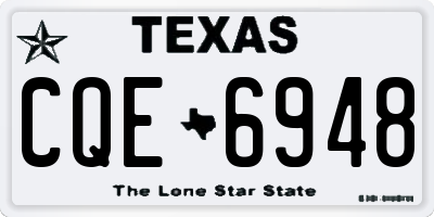 TX license plate CQE6948