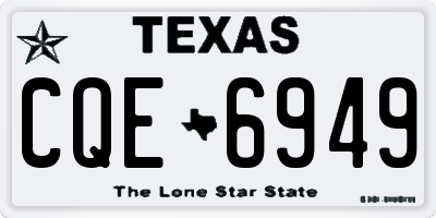 TX license plate CQE6949
