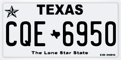 TX license plate CQE6950