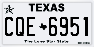 TX license plate CQE6951