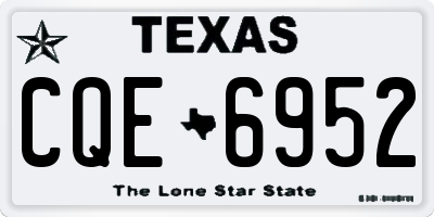 TX license plate CQE6952