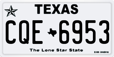 TX license plate CQE6953