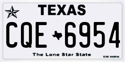 TX license plate CQE6954