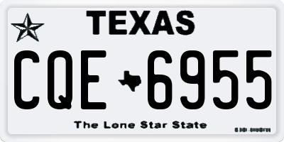 TX license plate CQE6955