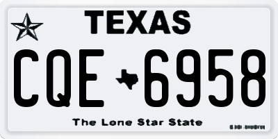 TX license plate CQE6958