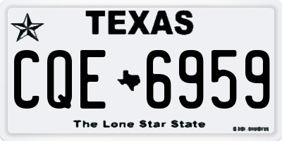 TX license plate CQE6959