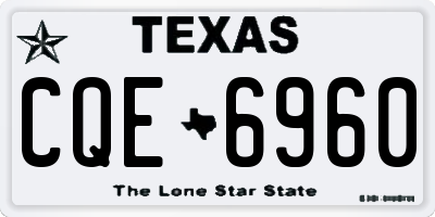 TX license plate CQE6960