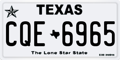 TX license plate CQE6965