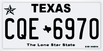 TX license plate CQE6970