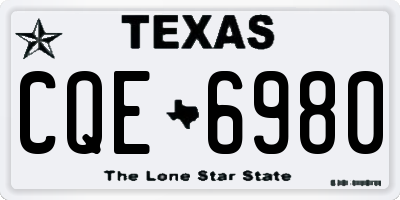 TX license plate CQE6980