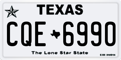 TX license plate CQE6990