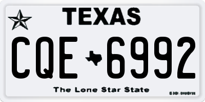 TX license plate CQE6992