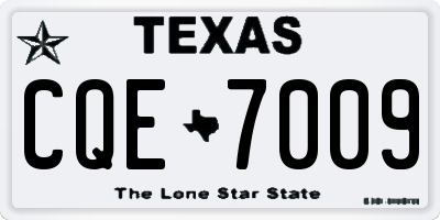 TX license plate CQE7009