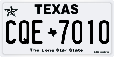 TX license plate CQE7010