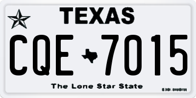 TX license plate CQE7015