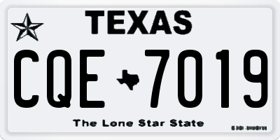TX license plate CQE7019