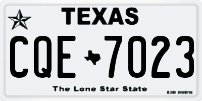 TX license plate CQE7023