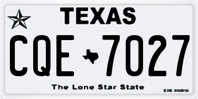 TX license plate CQE7027