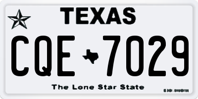 TX license plate CQE7029