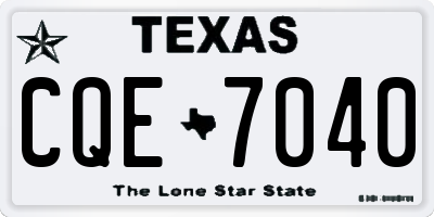 TX license plate CQE7040