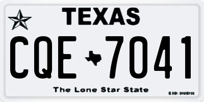 TX license plate CQE7041