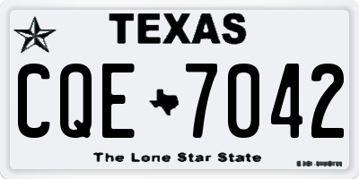 TX license plate CQE7042