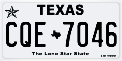 TX license plate CQE7046