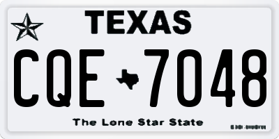 TX license plate CQE7048