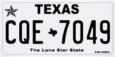 TX license plate CQE7049
