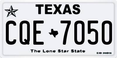 TX license plate CQE7050