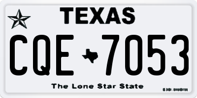 TX license plate CQE7053