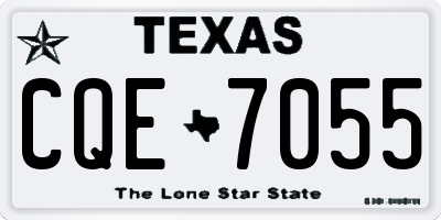 TX license plate CQE7055