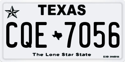 TX license plate CQE7056
