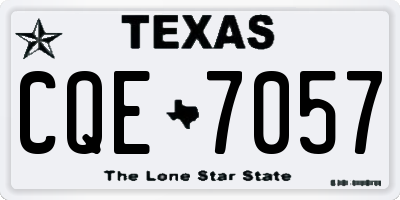 TX license plate CQE7057