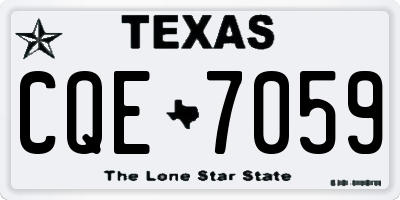 TX license plate CQE7059
