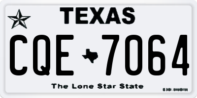 TX license plate CQE7064