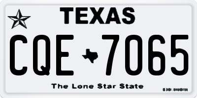 TX license plate CQE7065