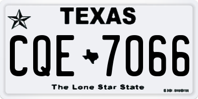 TX license plate CQE7066