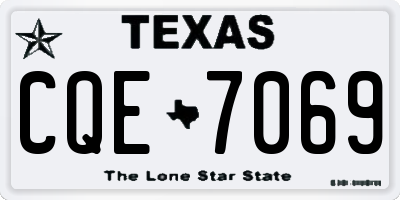 TX license plate CQE7069