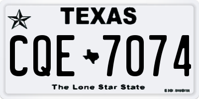 TX license plate CQE7074