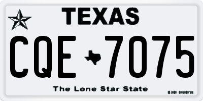 TX license plate CQE7075