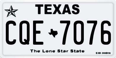 TX license plate CQE7076