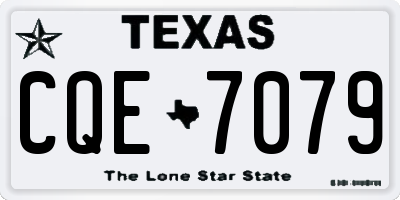TX license plate CQE7079