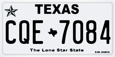 TX license plate CQE7084