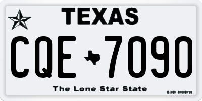 TX license plate CQE7090