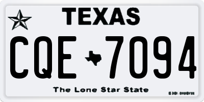TX license plate CQE7094