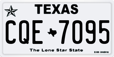 TX license plate CQE7095
