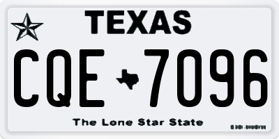 TX license plate CQE7096