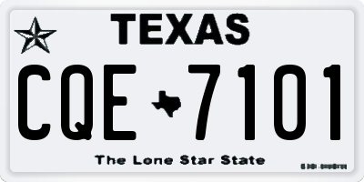 TX license plate CQE7101