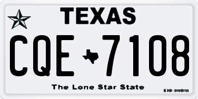 TX license plate CQE7108
